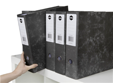 Marbig Lever Arch Box File Board Mottle Black