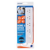 Jackson 4 Way Powerboard Surge Protected 90cm Lead Each