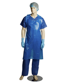 Bastion Polyethylene Apron HangingTearOff 1450mm Blue 100 Pack