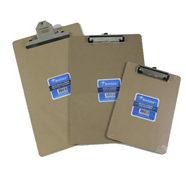 Writer Clipboard Flat Clip MDF FC Brown Heavy Duty