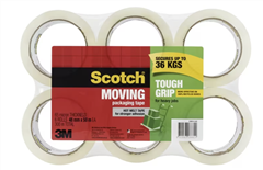 Scotch 3500AU Moving Packaging Tape 48mm x 50m Pack 6