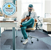 Marbig Chairmat Deluxe Med Pile 114x134cm