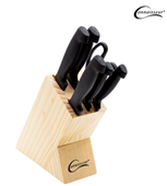 Connoisseur Knife Block Set 7 Piece Pine Wood