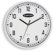 Carven Clock 225Mm White Frame