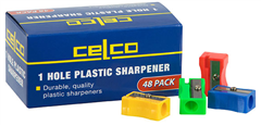 Celco Plastic Sharpener 48 Pack Single Hole