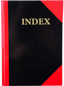 Cumberland Red  Black Notebook Gloss A4 100 Leaf Indexed
