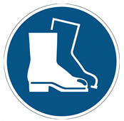 Durable Floor Marking Sign Use Foot Protection Blue 430Mm