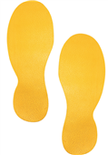 Durable Marking Shape Floor Marking Shape Foot Yellow
