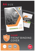 Gbc Binding Cover A4 250 Micron Clear Pack 25