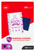 Gbc Binding Cover A4 LGrain Navy Pack 100