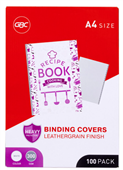 Gbc Binding Cover A4 LGrain White Pack 100