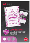Gbc Binding Cover A4 LGrain White Pack 25