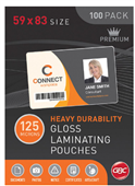 Gbc Laminating Pouch 59X83Mm 125 Micron Pack 100