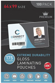 Gbc Laminating Pouch 64X99Mm 175 Micron Pack 100
