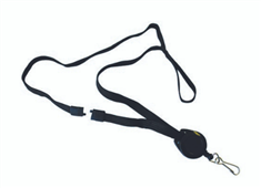 Kevron Id1021 Badge Reel With Lanyard Black Pack 10