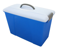 Marbig Carry Case Clear Lid Blue Base