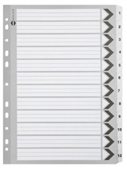 Marbig Indices  Dividers 112 Tab Reinforced A4 Black