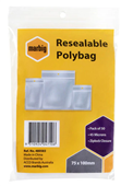 Marbig Resealable Polybags 75Mmx100Mm Pack 50