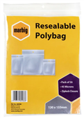 Marbig Zip Lock Bags 130Mmx155Mm Pack 50