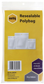 Marbig Zip Lock Bags 75Mmx130Mm Pack 50