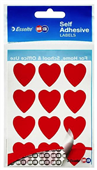 Quikstik Labels Hangsell Red Heart 48 Labels