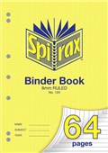 Spirax 120 Binder Book 64 Page A4 8Mm Ruled