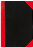 Spirax Casebound Notebook A4 Black And Red