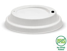 BioPak BioCup 90mm Large White Plant Fibre Lid Pack 50 Sold as Pack 50 1000 in a Carton