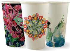 BioPak BioCup 510ml  16oz 90mm Art Series Single Wall Pack 50 Sold as Pack 50 1000 in a Carton