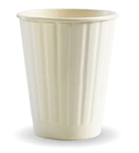 White Double Wall BioCup 255ml  8oz 80mm 1000 Ctn