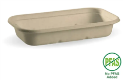 BioPak BioCane Trays 750mL 230x130x40mm Natural 500 Pack