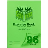 Spirax P109 Exercise Book A4 14mm Dotted Thirds 96 Page 70gsm PP Cover Sold as Each 10 in a Pack