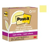 Post It Notes 654R5SSCY Recycled 7676mm Canary Yellow Packet 5
