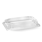 BioPak BioBoard Large Plant Fibre Sushi Tray PET Lid Sleeve 50 Sold as Sleeve 50 12 in a Carton