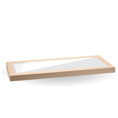 BioPak BioBoard Large Catering Tray PLA Window Lid Sleeve 10 Sold as Sleeve 10 5 in a Carton