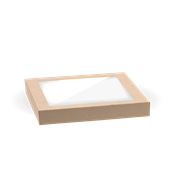 BioPak Small BioBoard Catering Tray PLA Window Lid Sleeve 10 Sold as Sleeve 10 10 in a Carton
