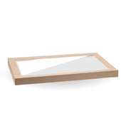 BioPak BioBoard Extra Large Catering Tray PLA Window Lid Sleeve 10 Sold as Sleeve 10 5 in a Carton