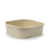 BioPak BioBoard 1000ml Kraft Square Takeaway Base Sleeve 50 Sold as Sleeve 50 6 in a Carton