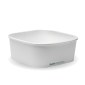 BioPak BioBoard 1200ml White Square Takeaway Base Sleeve 50 Sold as Sleeve 50 6 in a Carton