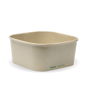 BioPak BioBoard 1400ml Kraft Square Takeaway Base Sleeve 50 Sold as Sleeve 50 6 in a Carton