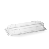 BioPak BioBoard Long Sushi Tray PET Lid Sleeve 50 Sold as Sleeve 50 6 in a Carton