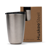 BioPak 12oz HuskeeSteel Brushed Steel  Sleeve 1 Sold as Sleeve 1 12 in a Carton
