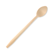 BioPak BioCutlery 20cm Tall Wood Teaspoon Sleeve 100 Sold as Sleeve 100 10 in a Carton