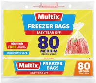 Tearoff Medium Freezer Bags Pack 80