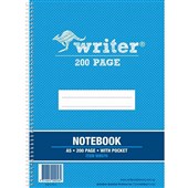 Writer Notebook WB570 200 Page Ruled A5 Sold as Each 10 in a Pack