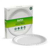 BioPak BioPlates 25cm  10 White Sleeve 20 Sold as Sleeve 20 5 in a Carton