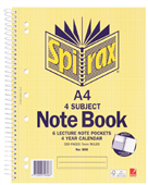 Spirax 606 4 Subject Notebook 320 Pages A4